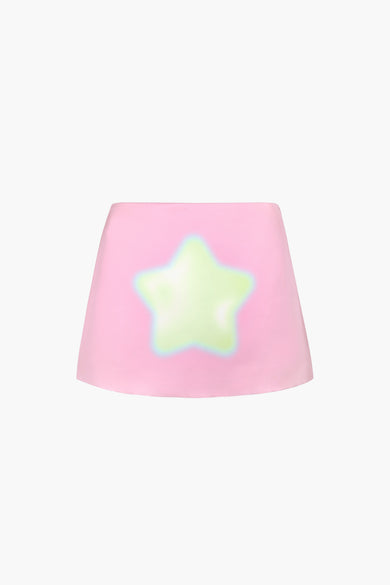 sandy liang JUICE SKIRT IN PINK STAR