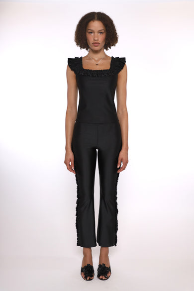 Sandy Liang KALE TOP IN BLACK