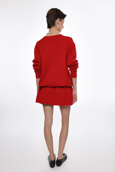 Sandy Liang KAZIA KNIT DRESS IN RED