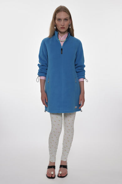 Sandy Liang LAMB FLEECE DRESS IN BLUE