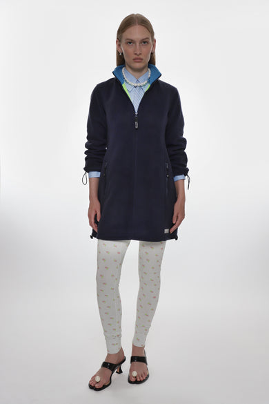 Sandy Liang LAMB FLEECE DRESS IN DARK NAVY