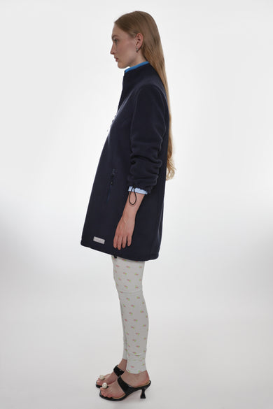 Sandy Liang LAMB FLEECE DRESS IN DARK NAVY