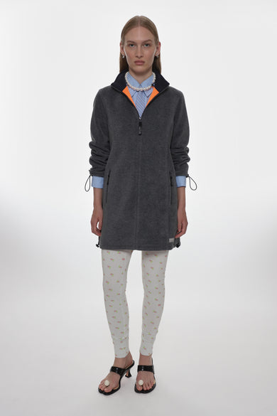 Sandy Liang LAMB FLEECE DRESS IN GREY