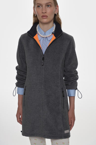 Sandy Liang LAMB FLEECE DRESS IN GREY