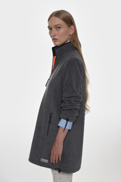 Sandy Liang LAMB FLEECE DRESS IN GREY