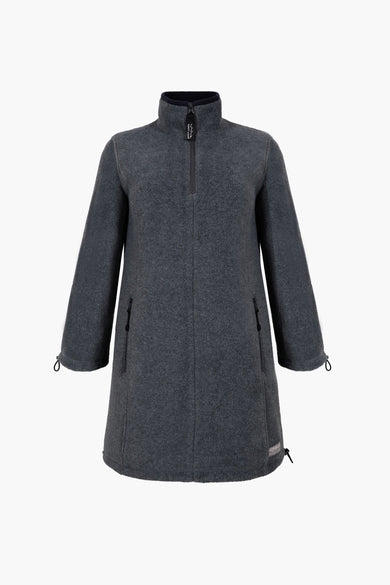 sandy liang LAMB FLEECE DRESS IN GREY