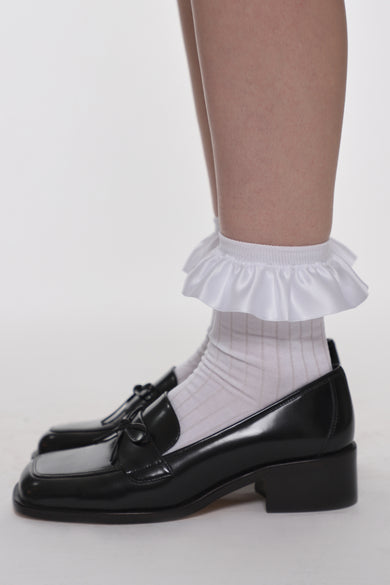 Sandy Liang LAMPSHADE SOCK IN WHITE