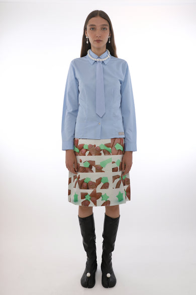 Sandy Liang LEVI SHIRT IN LIGHT BLUE