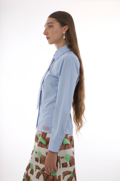 Sandy Liang LEVI SHIRT IN LIGHT BLUE