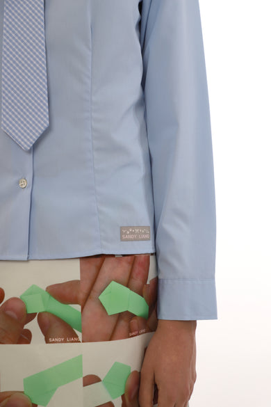 Sandy Liang LEVI SHIRT IN LIGHT BLUE
