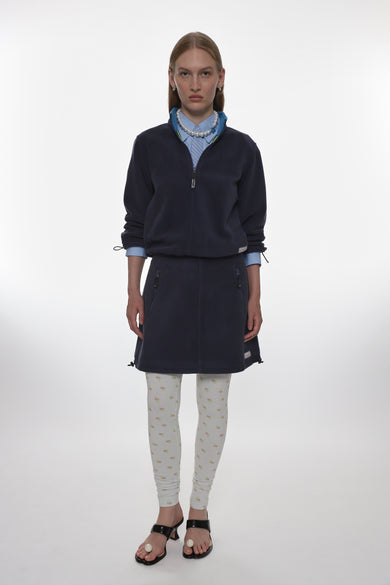 Sandy Liang LILBEAN PULLOVER FLEECE IN DARK NAVY