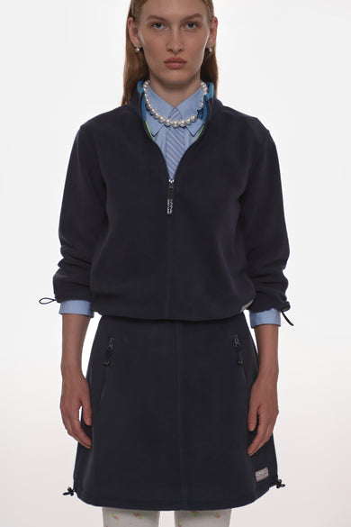 Sandy Liang LILBEAN PULLOVER FLEECE IN DARK NAVY