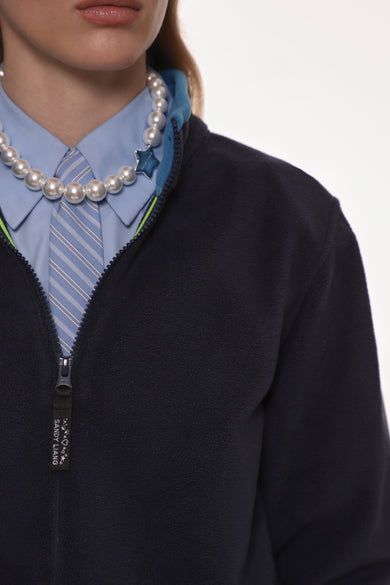 Sandy Liang LILBEAN PULLOVER FLEECE IN DARK NAVY