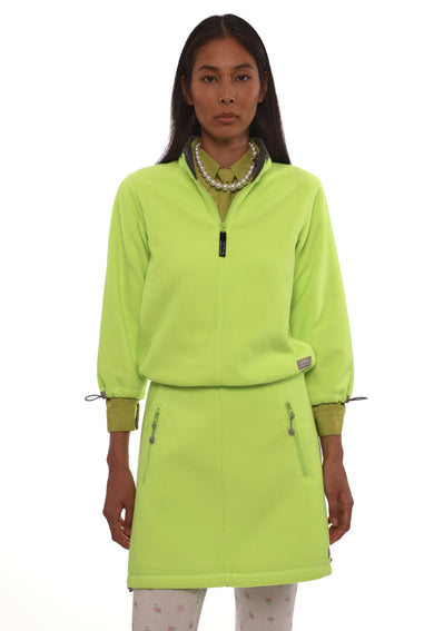 Sandy Liang LILBEAN PULLOVER FLEECE IN NEON GREEN