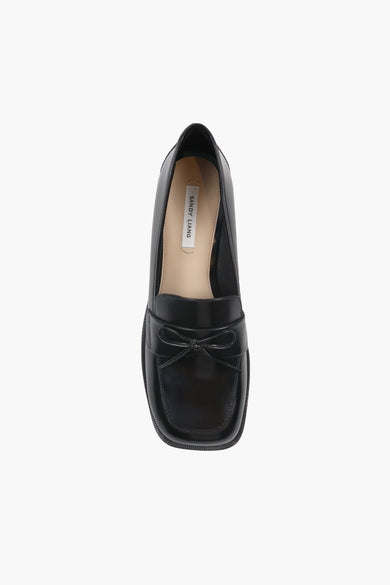 Sandy Liang LOAFER IN BLACK SPAZZOLATO
