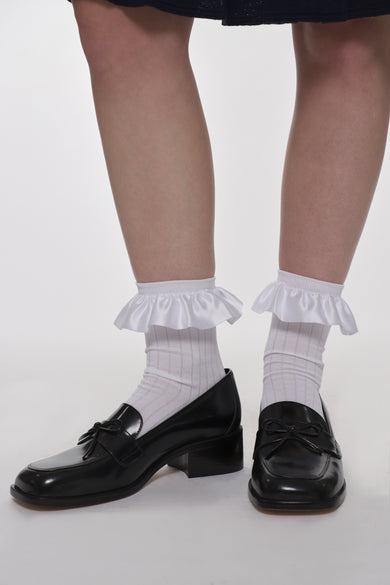 Sandy Liang LOAFER IN BLACK SPAZZOLATO
