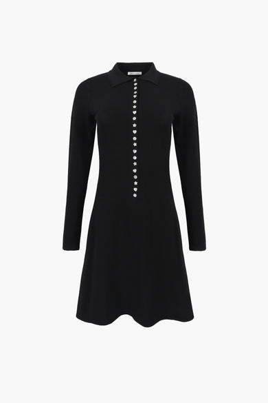 sandy liang LORI DRESS IN BLACK