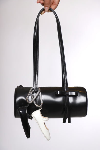 Sandy Liang MARY JANE POINTE BAG CHARM IN WHITE