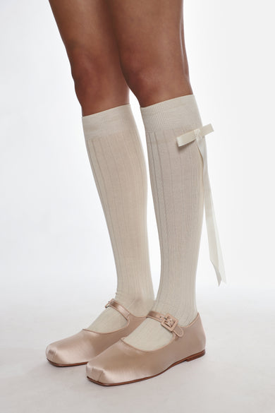 Sandy Liang MARY JANE POINTE IN BALLET SATIN