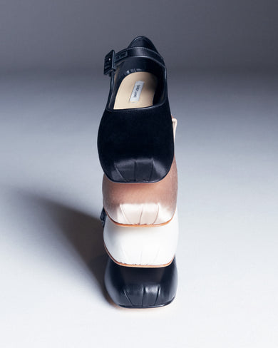 Sandy Liang MARY JANE POINTE IN BLACK SATIN
