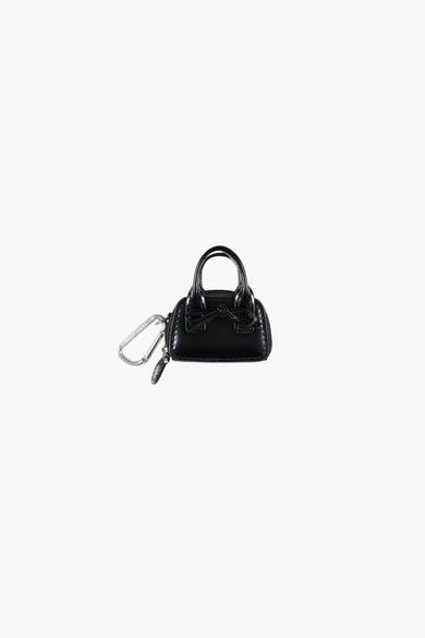 sandy liang MINI SECURE BAG KEYCHAIN IN BLACK