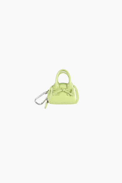 sandy liang MINI SECURE BAG KEYCHAIN IN MATCHA