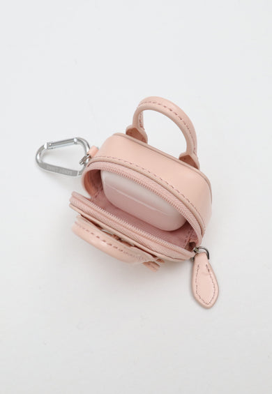 Sandy Liang MINI SECURE BAG KEYCHAIN IN PALE PINK