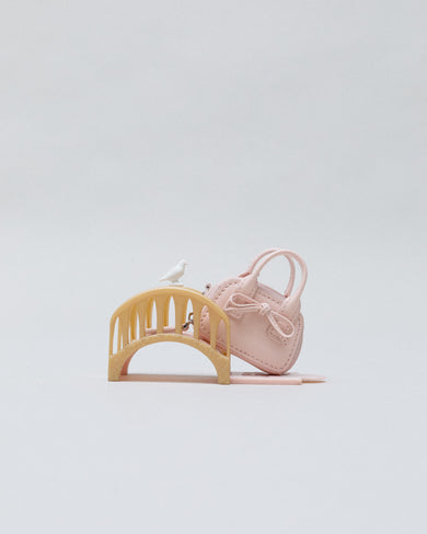 Sandy Liang MINI SECURE BAG KEYCHAIN IN PALE PINK