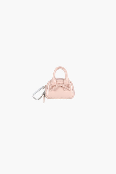 sandy liang MINI SECURE BAG KEYCHAIN IN PALE PINK