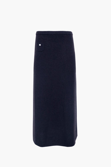 sandy liang MYOS CASHMERE SKIRT IN NAVY