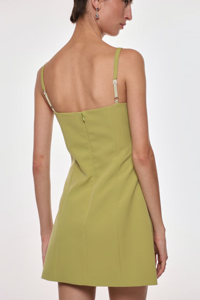 Sandy Liang NAOMI DRESS IN CHARTREUSE