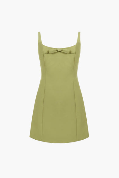 sandy liang NAOMI DRESS IN CHARTREUSE