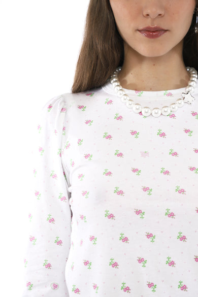 Sandy Liang NAP TOP IN EVIL FLORAL