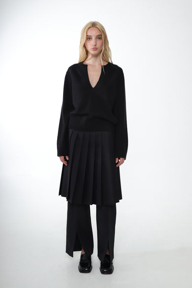 Sandy Liang NESH CASHMERE SWEATER IN BLACK