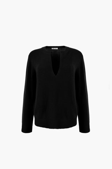 sandy liang NESH CASHMERE SWEATER IN BLACK