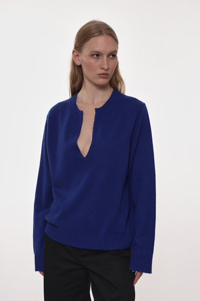 Sandy Liang NESH CASHMERE SWEATER IN BLUE
