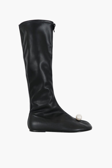 sandy liang PEARL SOCK BOOT IN BLACK