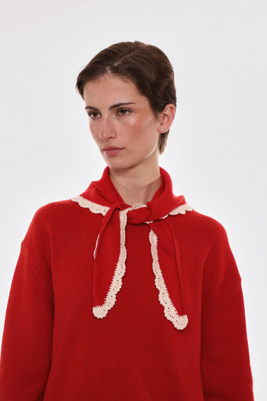 Sandy Liang PECK BONNET IN RED