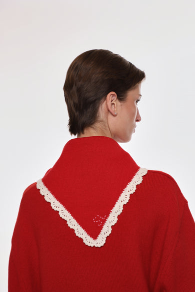 Sandy Liang PECK BONNET IN RED