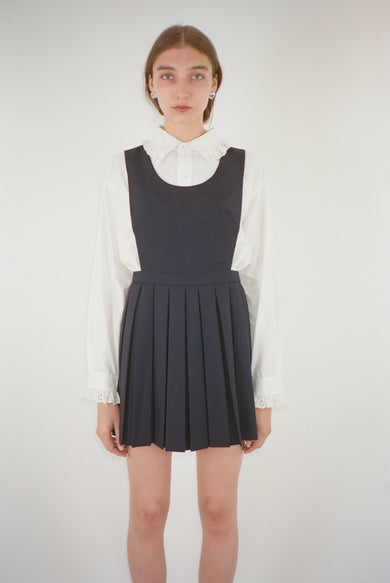 Sandy Liang PILOT PINAFORE IN DARK NAVY