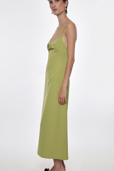 Sandy Liang PILTON DRESS IN CHARTREUSE