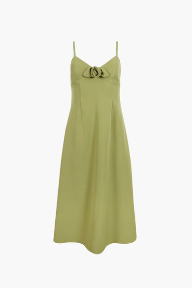 sandy liang PILTON DRESS IN CHARTREUSE