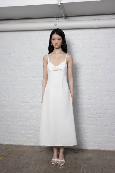 Sandy Liang PILTON DRESS IN WHITE