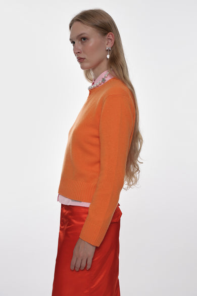 Sandy Liang PINO CASHMERE SWEATER IN ORANGE