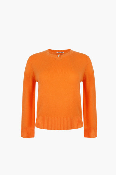 sandy liang PINO CASHMERE SWEATER IN ORANGE