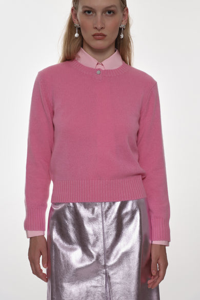 Sandy Liang PINO CASHMERE SWEATER IN PINK
