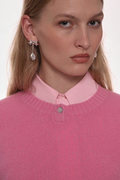 Sandy Liang PINO CASHMERE SWEATER IN PINK