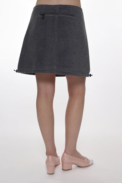 Sandy Liang POLAR FLEECE SKIRT IN GREY
