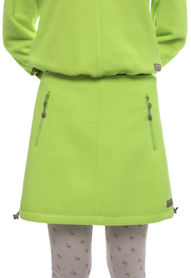 Sandy Liang POLAR FLEECE SKIRT IN NEON GREEN