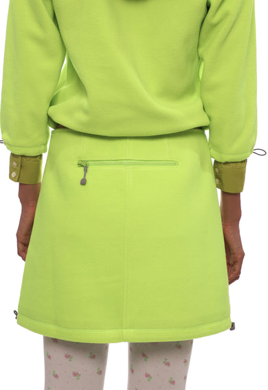 Sandy Liang POLAR FLEECE SKIRT IN NEON GREEN